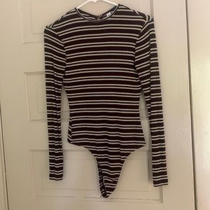 Striped long sleeved Body Suit, American Apparel